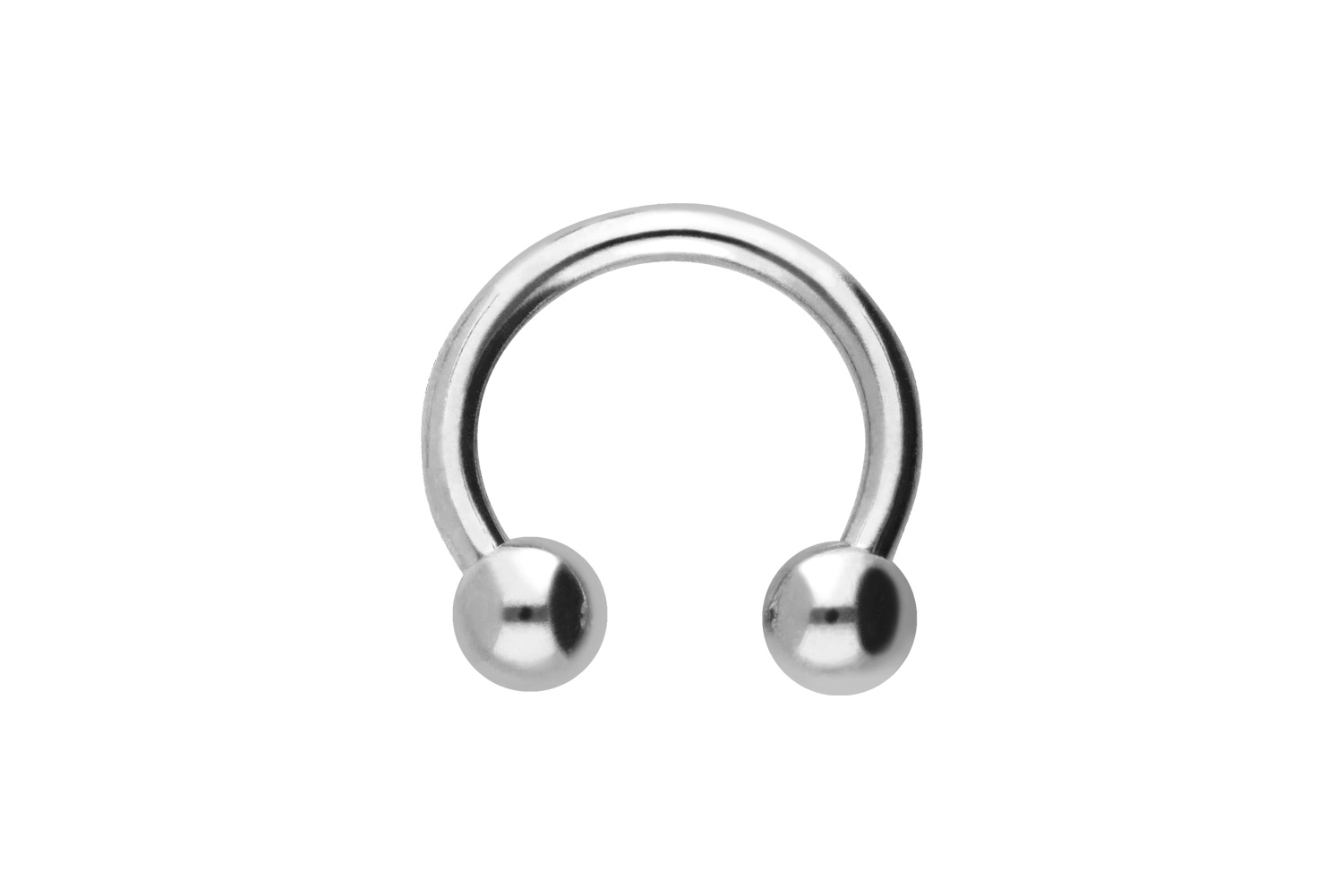 Titanium circular barbell with internal thread